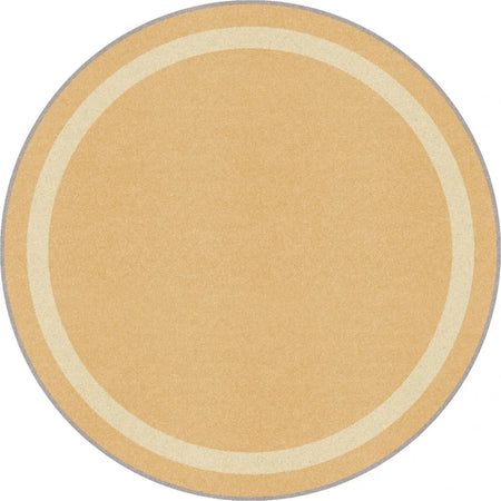 Portrait 5'4" Round area rug in color Sandstone