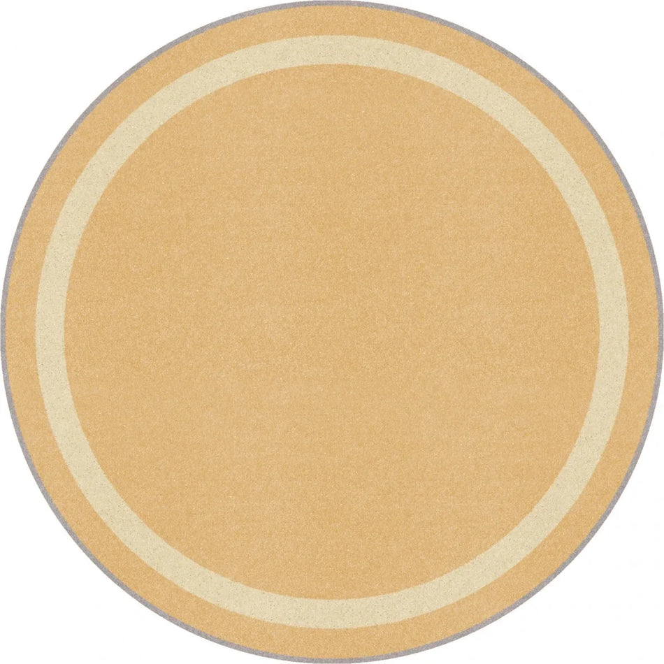 Portrait 5'4" Round area rug in color Sandstone