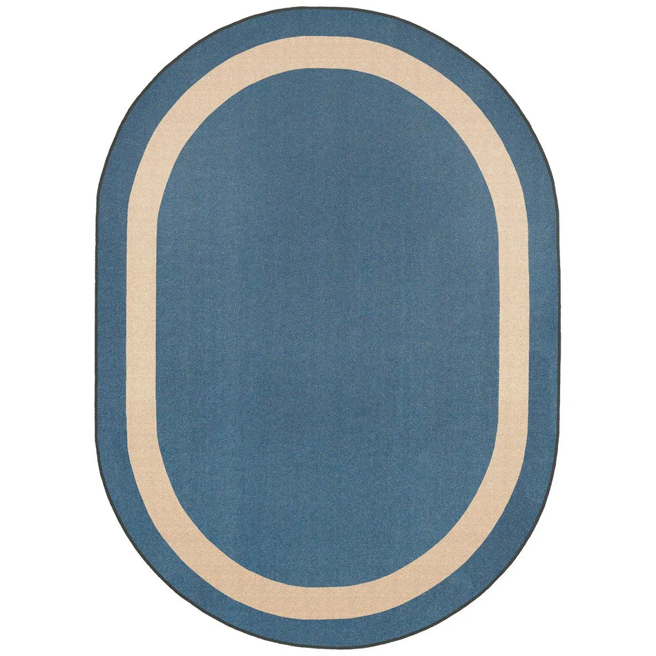 Portrait 3'10" x 5'4" Oval area rug in color Seaside
