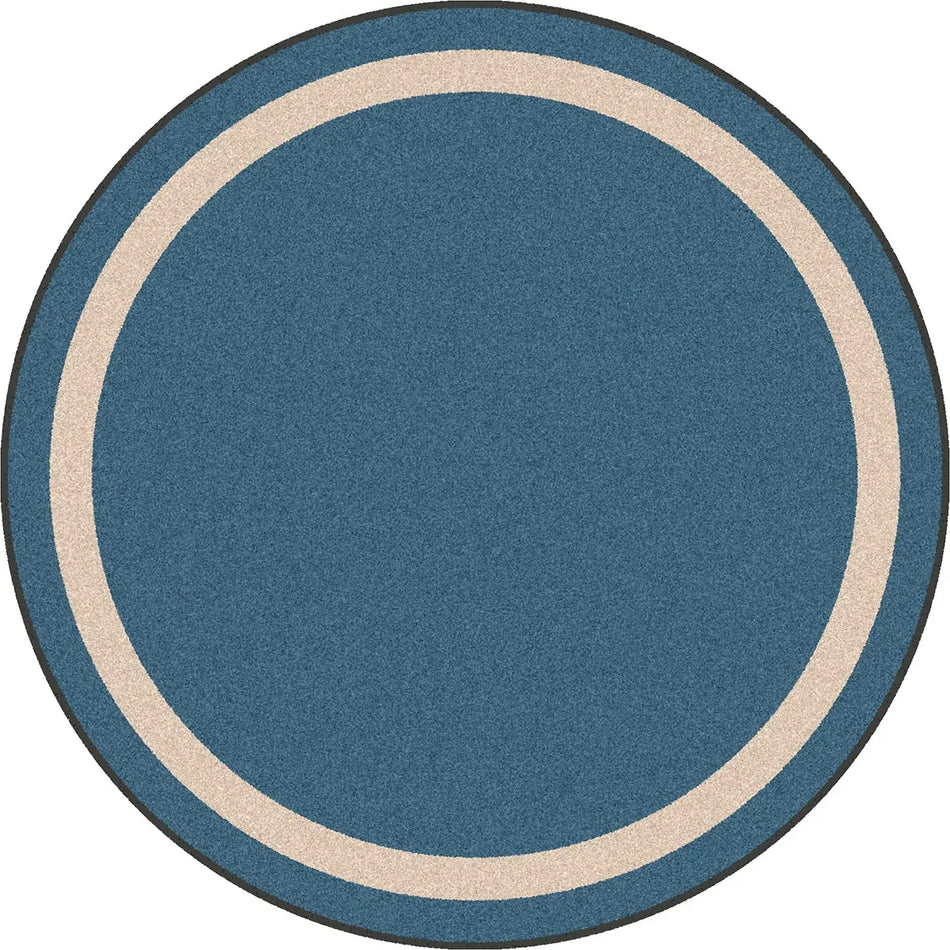 Portrait 5'4" Round area rug in color Seaside