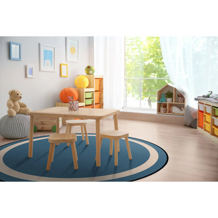 Portrait 7'7" Round area rug in color Seaside