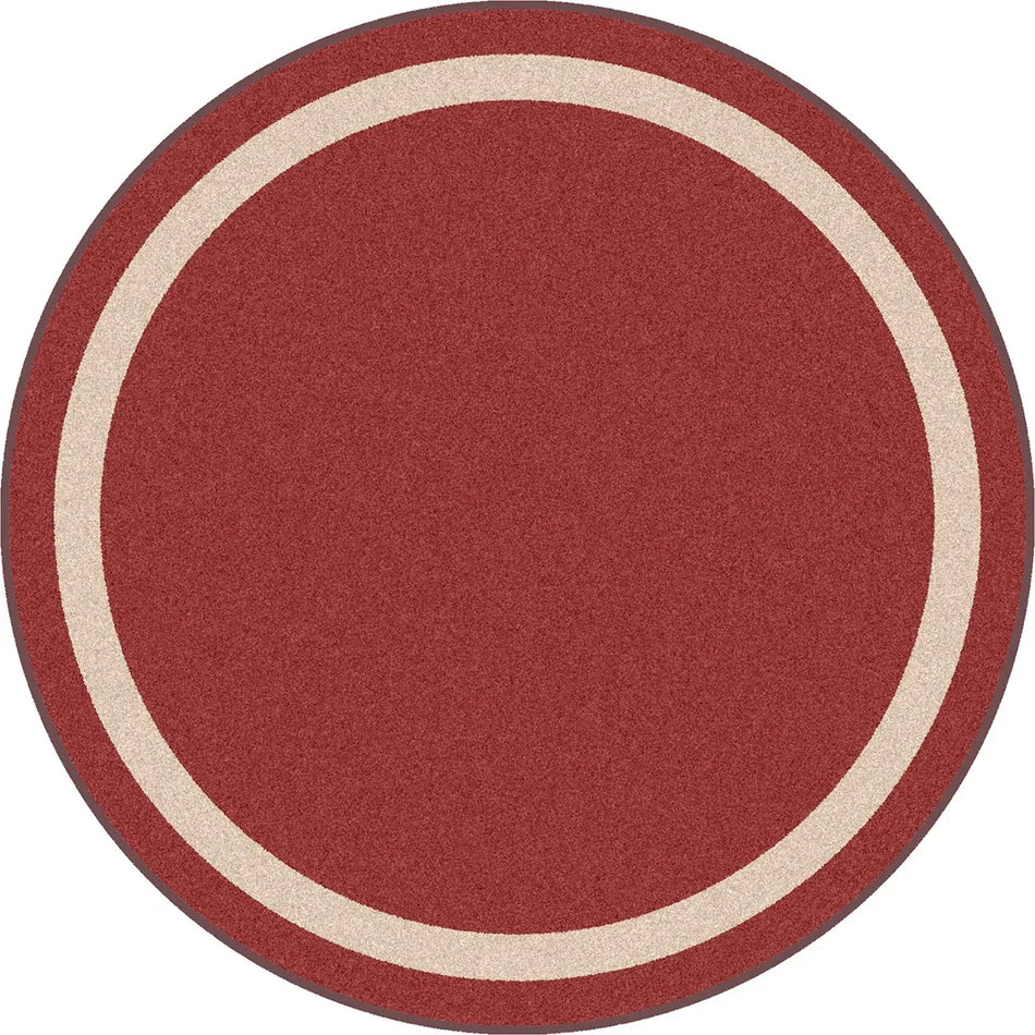Portrait 7'7" Round area rug in color Wine