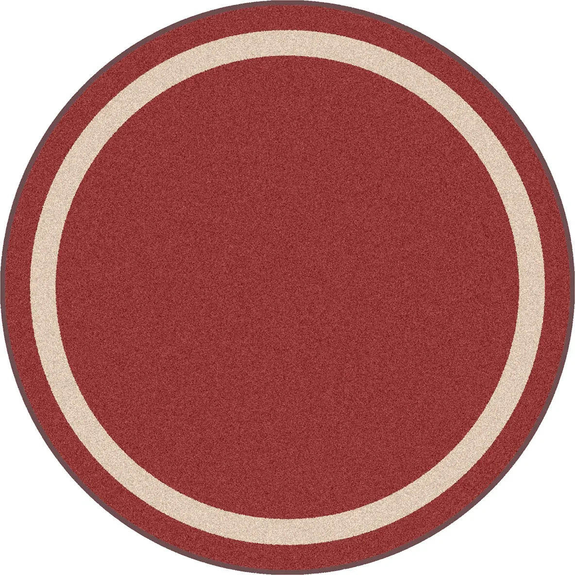 Portrait 5'4" Round area rug in color Wine