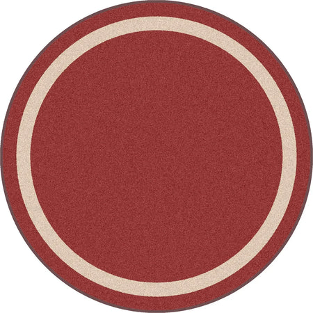 Portrait 5'4" Round area rug in color Wine