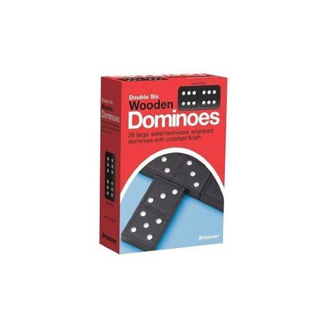 Pressman, Double Six, 28 Wooden Dominoes Game