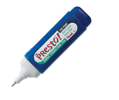 Pentel Presto Jumbo Correction Pen, Fine Point, 12 ml
