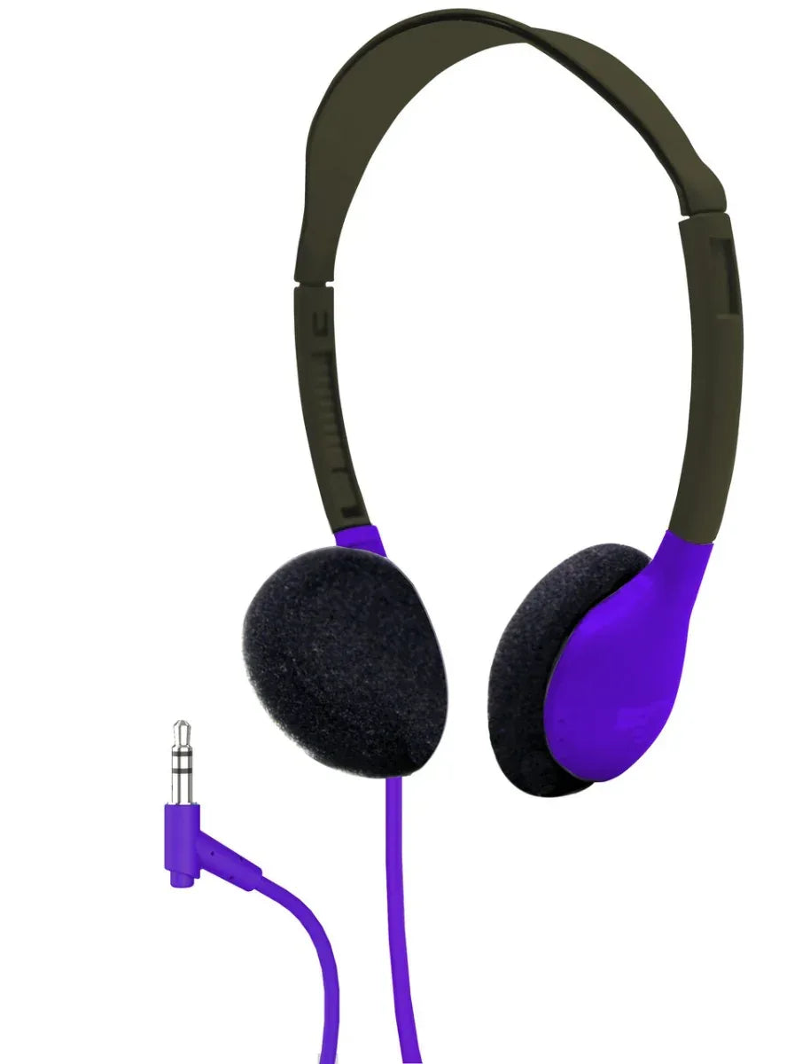 HamiltonBuhl® SchoolMate™ Personal-Sized Stereo Headphones - PURPLE