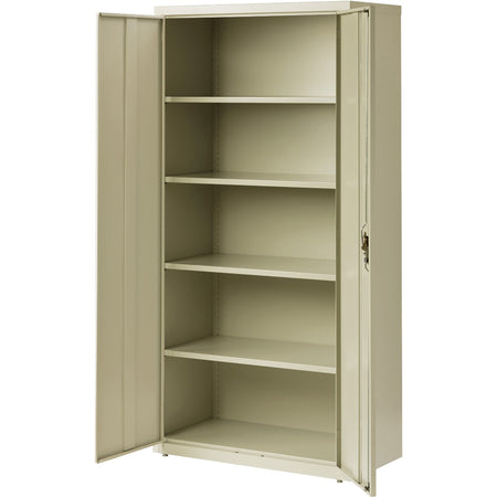 Lorell Fortress Series Storage Cabinet 36" x 18" x 72" - 5 Shelves PUTTY