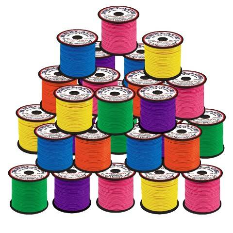 Plastic Lacing Spool Value Pack - Neon Colors 50/case