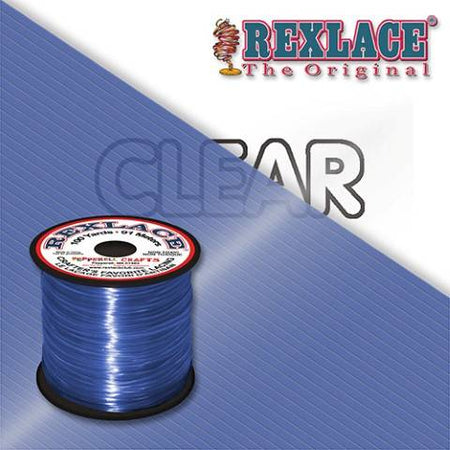 Pepperell Rexlace Plastic Craft 100 Yard Spool, 3/32-Inch Wide, Clear Blue