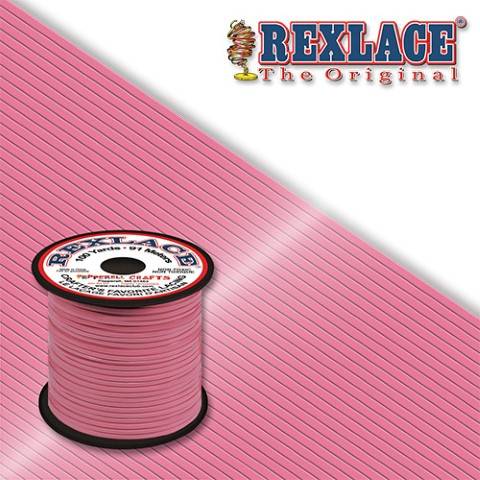 Pepperell Rexlace Plastic Craft 100 Yard Spool, 3/32-Inch Wide, Pink