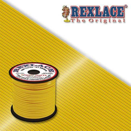Pepperell Rexlace Plastic Craft 100 Yard Spool, 3/32-Inch Wide, Yellow