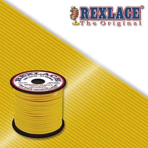 Pepperell Rexlace Plastic Craft 100 Yard Spool, 3/32-Inch Wide, Yellow