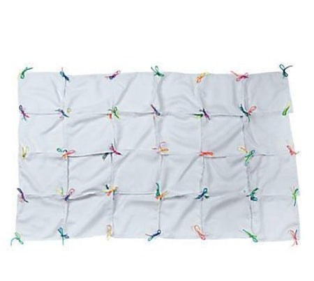 Classroom Quilt White Fabric Poly/Cotton