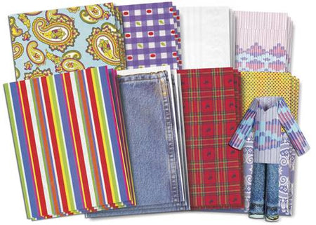 Fabulous Fabric Craft Paper, Roylco, R15243