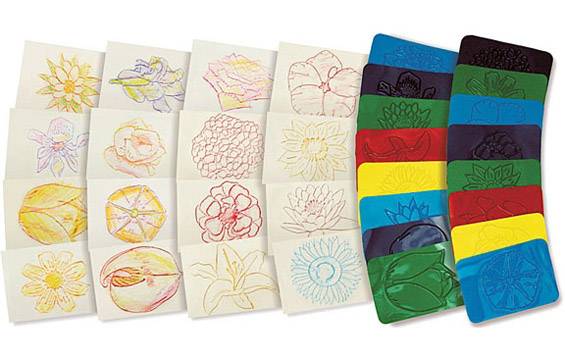 Roylco Flowers Rubbing Plates R-5804