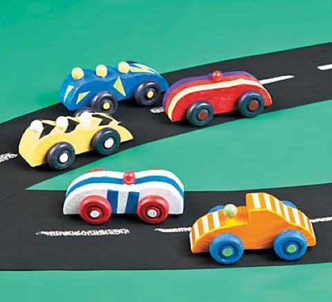 Unfinished Wood Cars - 2 1/2", Set Of 12