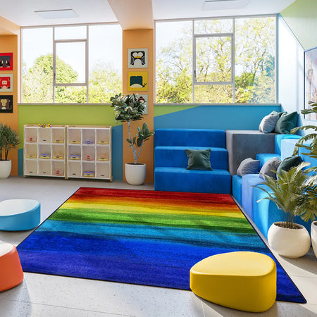 Rainbow Magic 7'8" x 10'9" area rug in color Rainbow