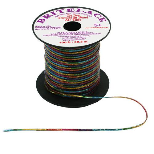 Pepperell Rexlace Britelace & Tie Dye Plastic Lacing Spool , Blue