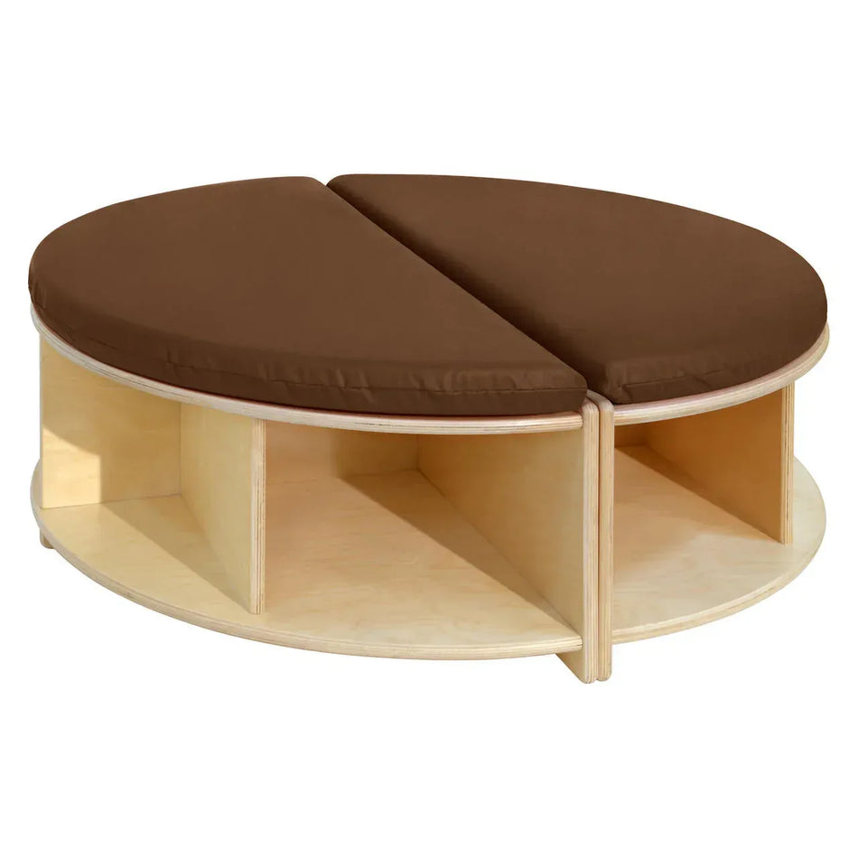 Read-A-Round Circle Bench with Brown Cushion