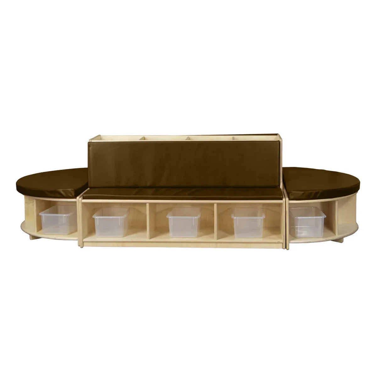 Read-A-Round Double-Sided Bench Package with Brown Cushions and Trays
