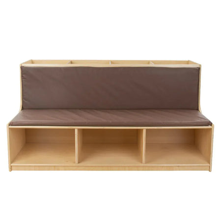 Read-A-Round Double-Sided Bench with Brown Cushions and Trays