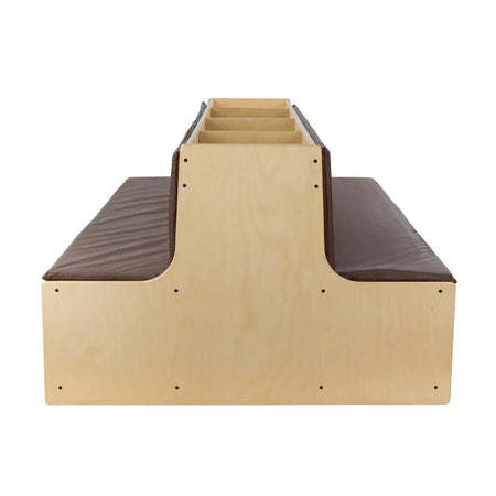 Read-A-Round Double-Sided Bench with Brown Cushions and Trays