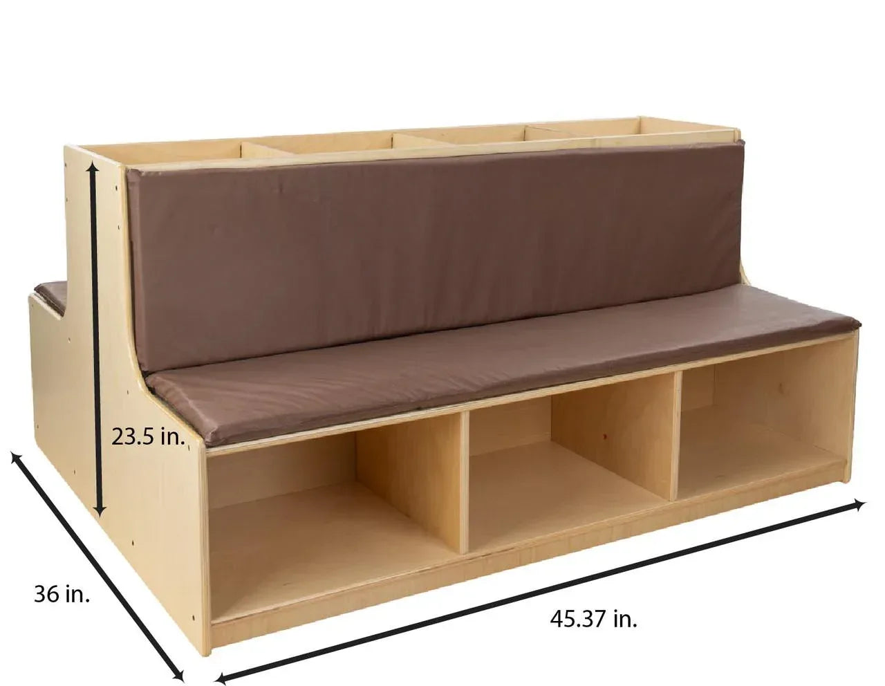 Read-A-Round Double-Sided Bench with Brown Cushions