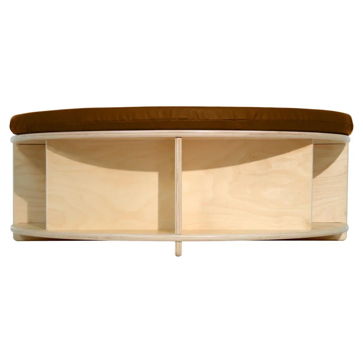 Read-A-Round Half Moon Bench with Brown Cushion