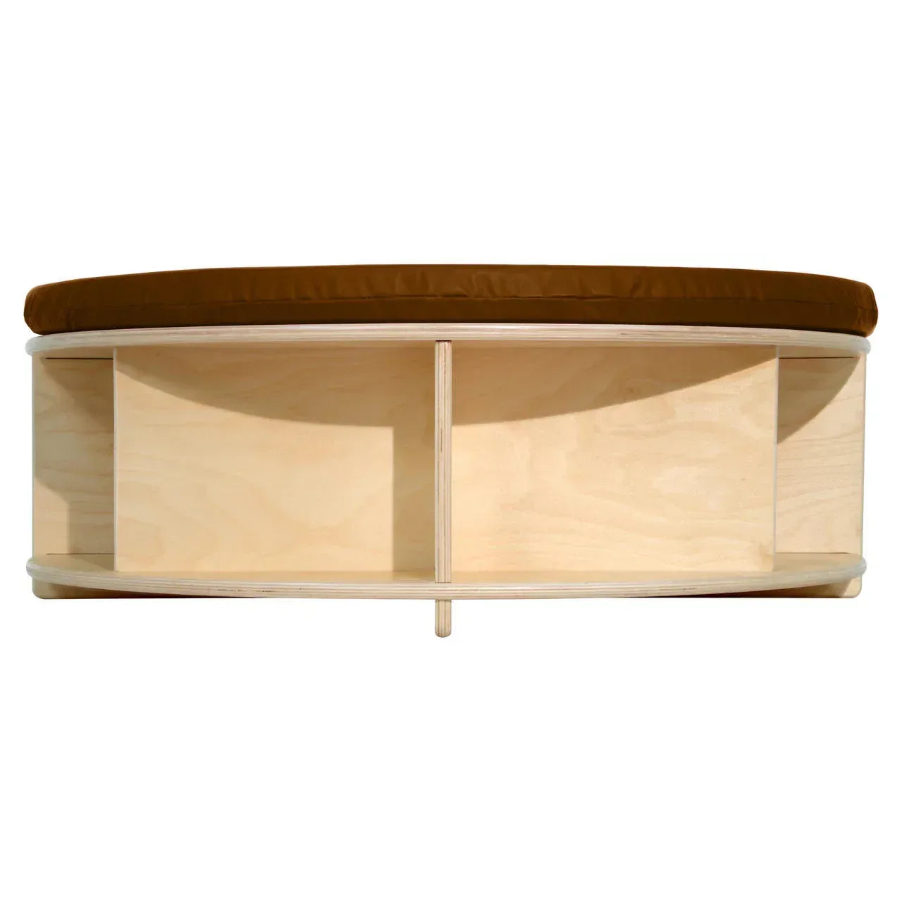 Read-A-Round Half Moon Bench with Brown Cushion