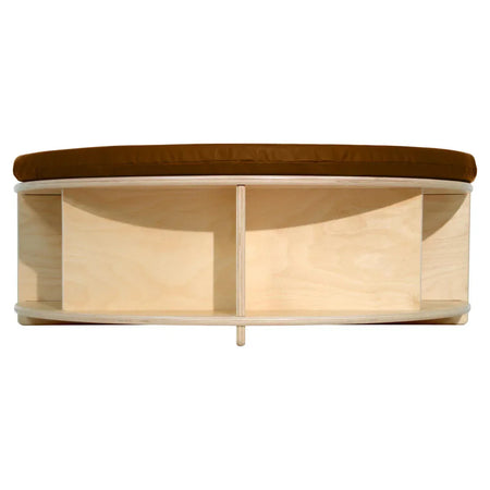 Read-A-Round Half Moon Bench with Brown Cushion