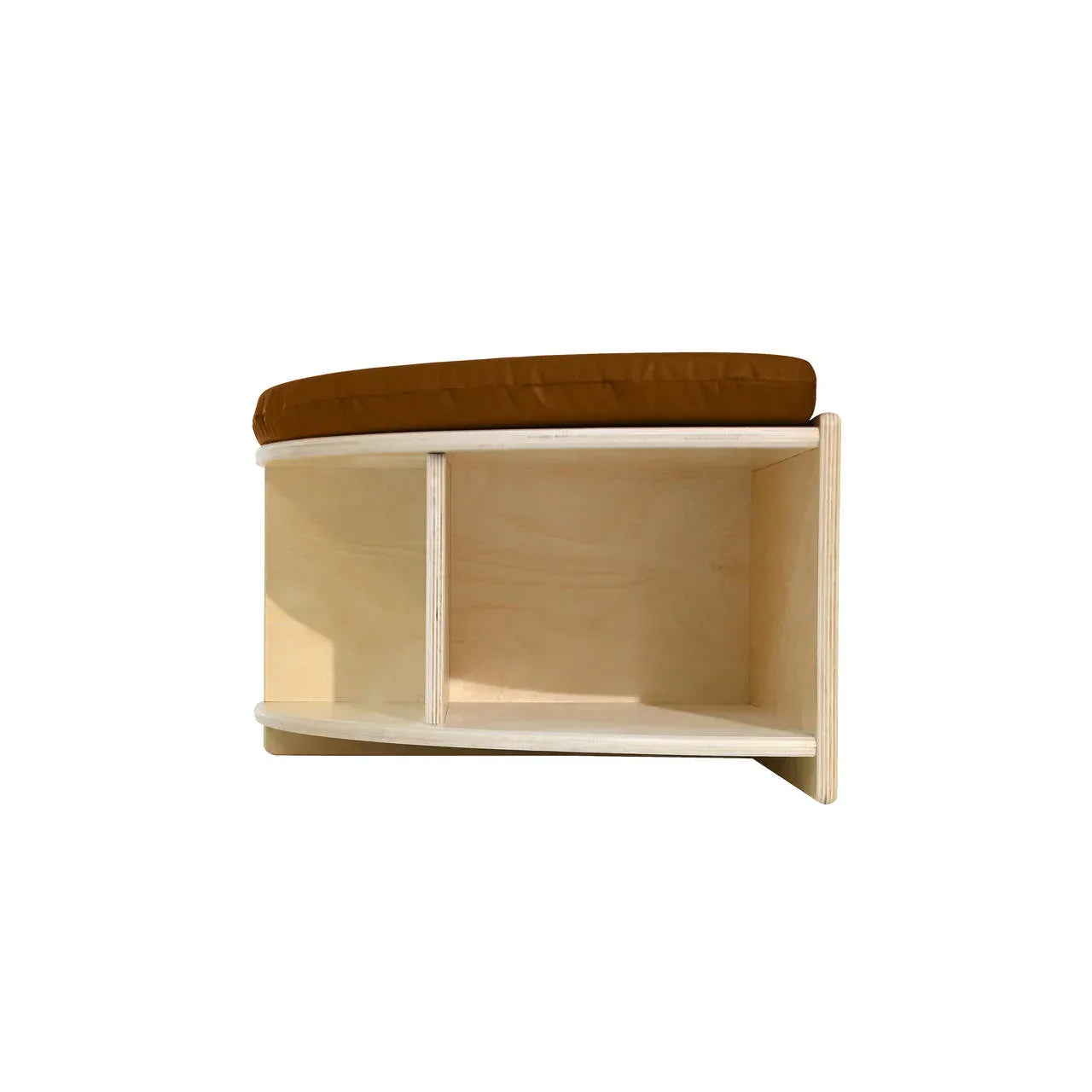 Read-A-Round Half Moon Bench with Brown Cushion