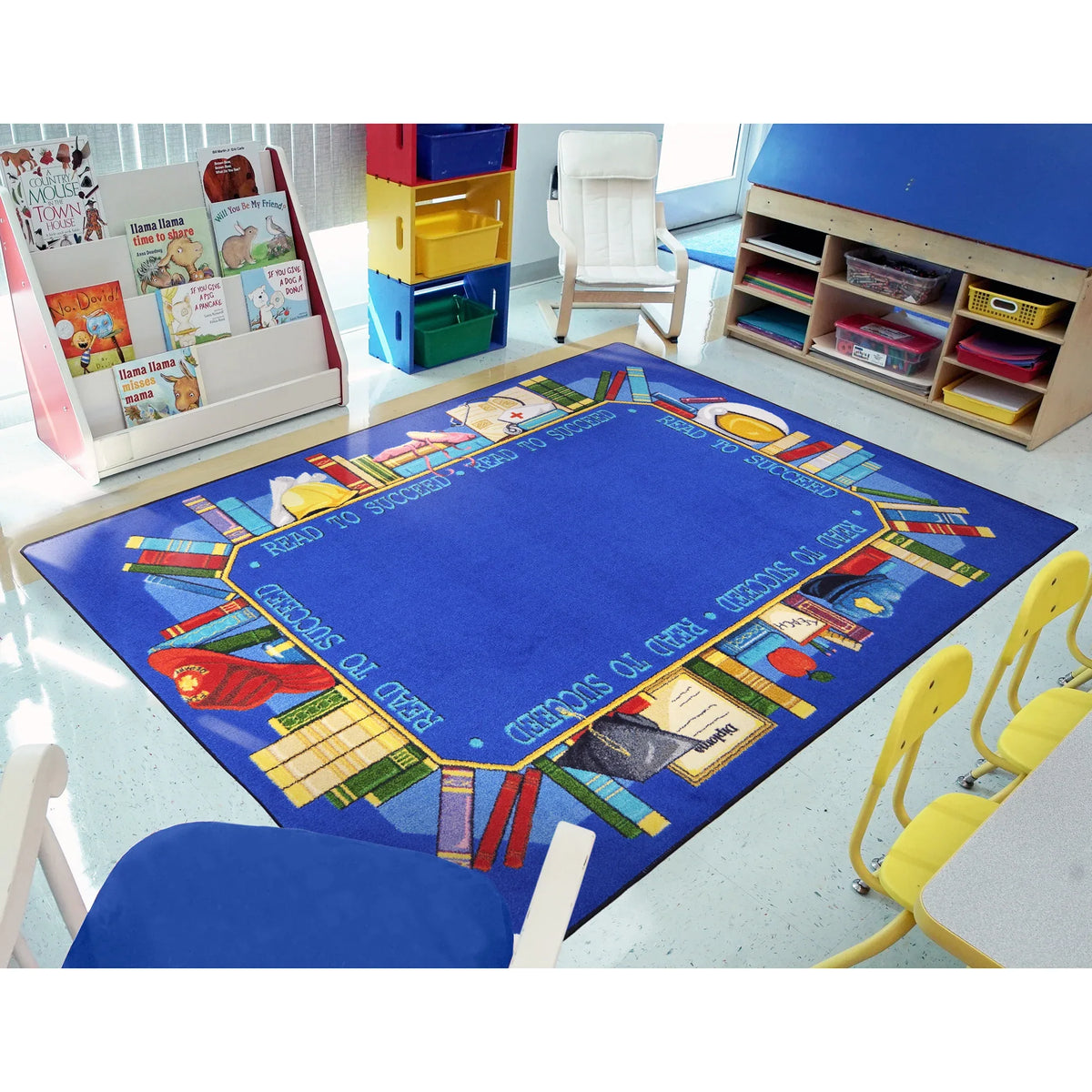Read to Succeed 3'10" x 5'4" area rug in color Multi
