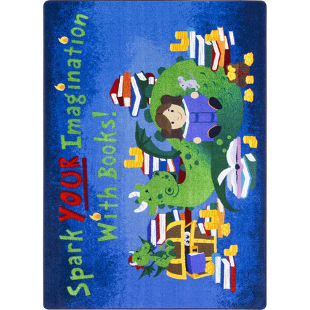 Reading Cave 7'8" x 10'9" area rug in color Multi