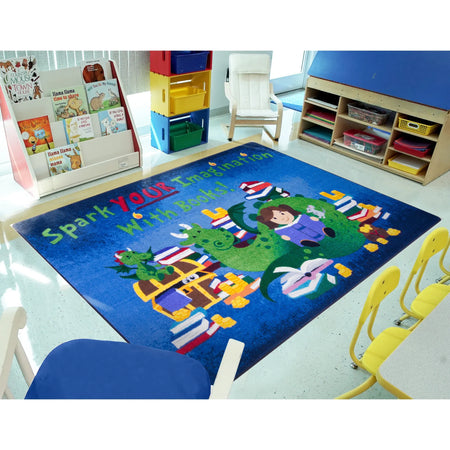 Reading Cave 5'4" x 7'8" area rug in color Multi