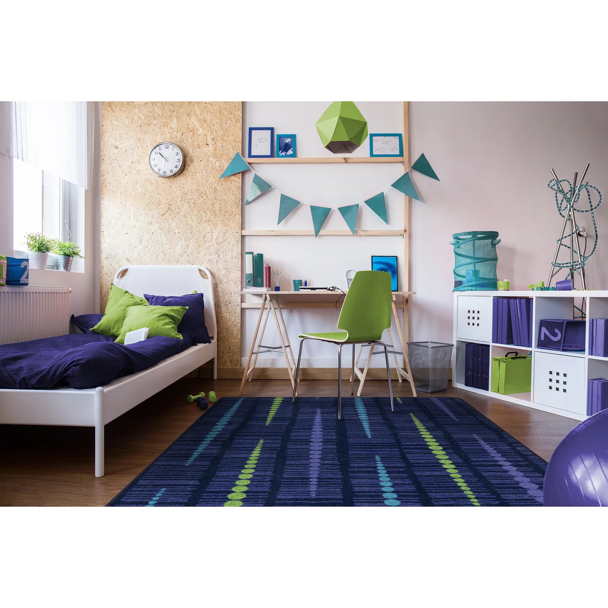 Recoil 3'10" x 5'4" area rug in color Violet