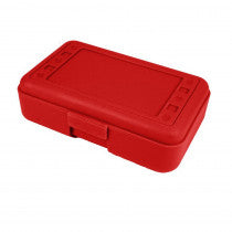 Pencil Box, 8-1/2" x 5-1/2" x 2-1/2" - Red