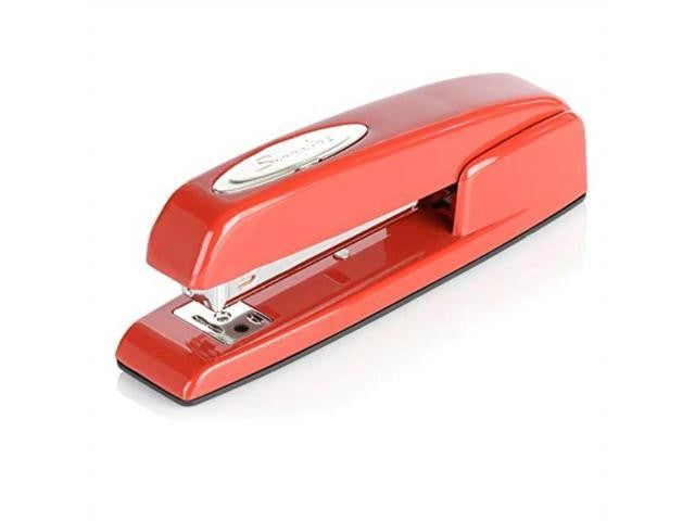 Swingline Stapler, 747 Iconic Desktop Stapler, 25 Sheet Capacity, Rio Red