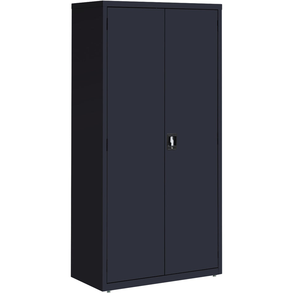 Lorell Fortress Series Storage Cabinet 36" x 18" x 72" - 5 Shelves BLACK