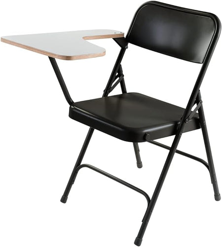 NPS® 200 Series Tablet Right Arm Folding Chair Black Frame & Grey Nebula - CARTON OF 2