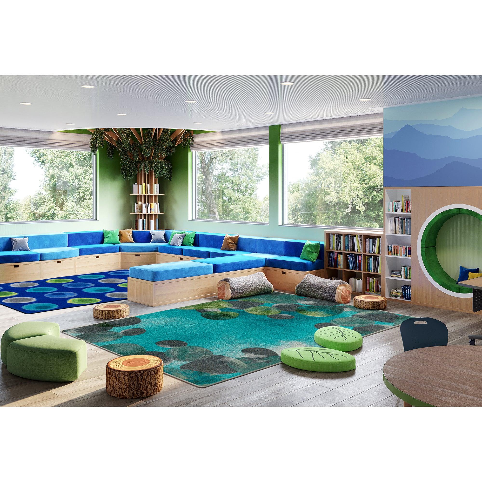 Riverstone 10'9" x 13'2" area rug in color Teal