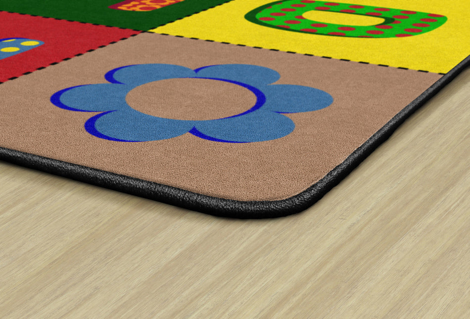 ABC QUILT PRIMARY RECTANGLE CARPETS 10' 6" X 13' 2"