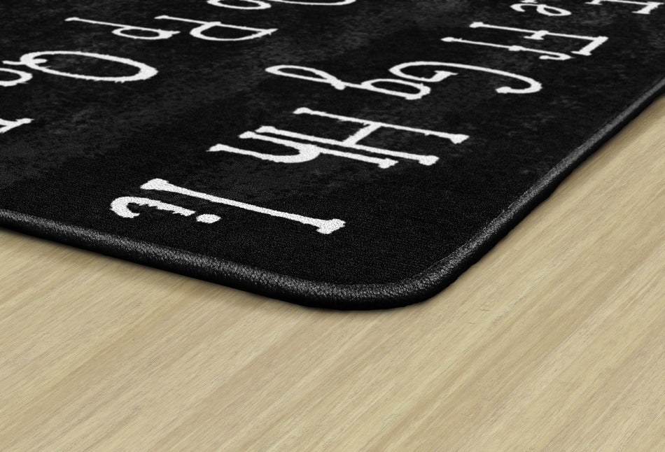 CHALKBOARD ALPHABET RECTANGLE CARPETS 6' X 8'4
