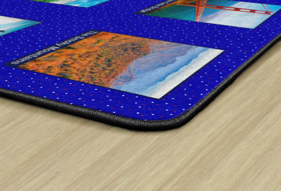 AROUND THE USA RECTANGLE CARPETS 10' 6" X 13' 2"