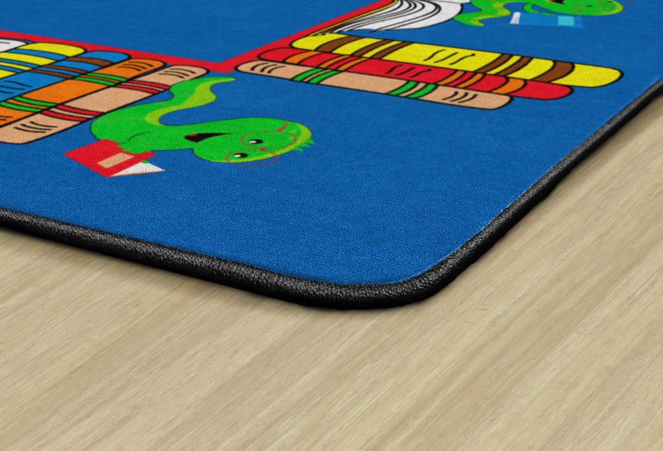 BOOK WORM BORDER RECTANGLE CARPETS 10'6 x 13'2