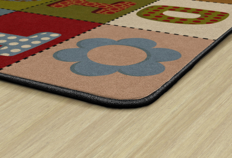 ABC QUILT EARTHTONE RECTANGLE CARPETS 7' 6" x 12'