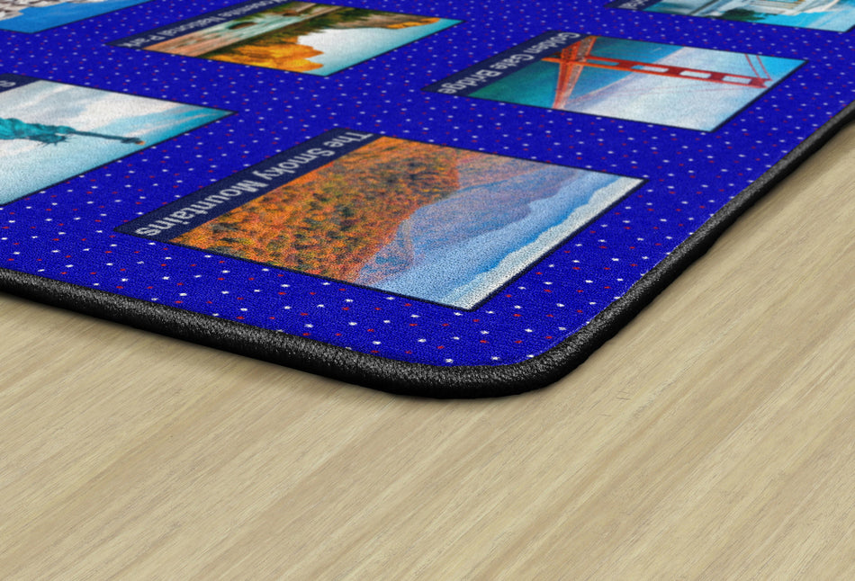 AROUND THE USA RECTANGLE CARPETS 6 X 8'4