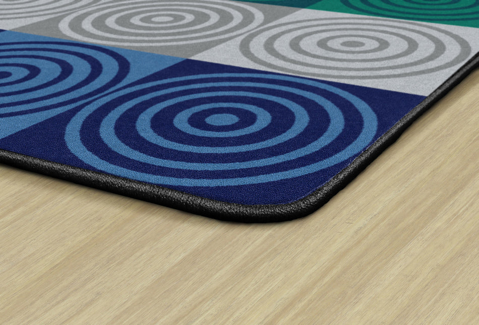 BULLSEYE BLOCKS COOL RECTANGLE CARPETS 6' X 8'4