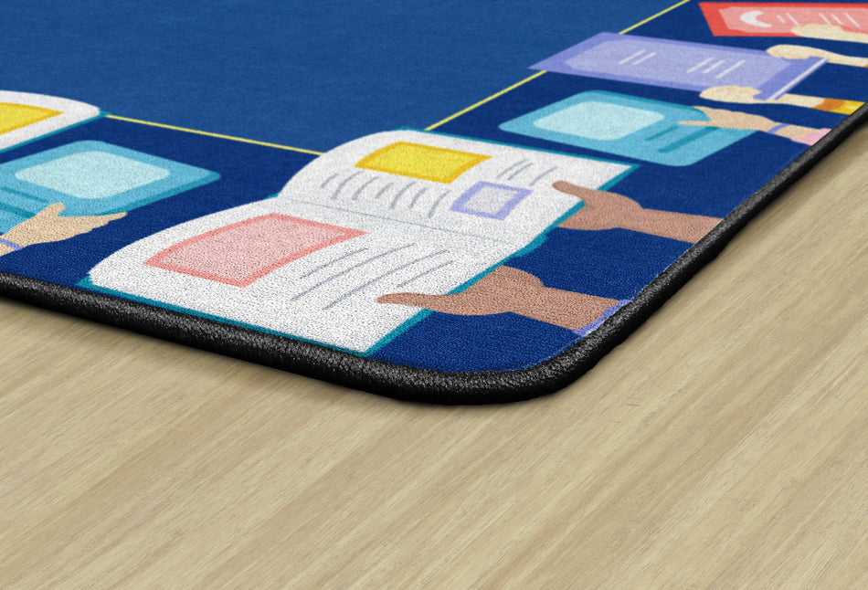 BOOK BORDER RECTANGLE CARPETS 6X8'4