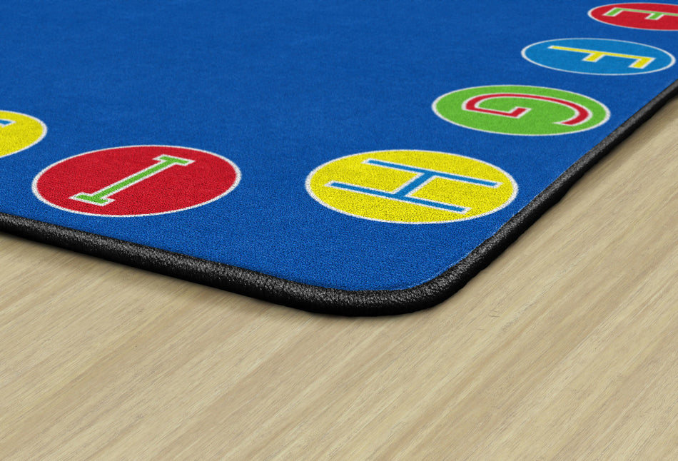 ALPHABET CIRCLES RECTANGLE CARPETS 6'X8'4